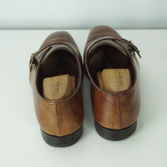 Stuarts Choice x Grenson Masterpiece Brown Broque Double Monk Shoes Sz 11.5 main image 6
